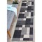 World Rug Gallery Contemporary Modern Geometric Boxes Design Non-Slip Runner Rug 2' x 7' Gray 506GRAY2X7 - alternate 1